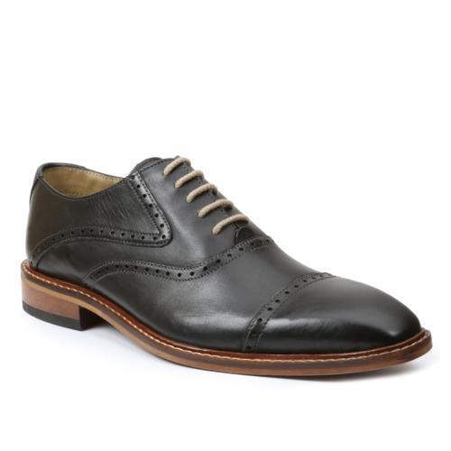 Giorgio Brutini "Rote" Black Genuine Leather Shoes 25017
